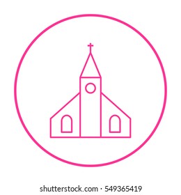 Church isolated minimal single flat icon. Religion vector icon for websites and mobile minimalistic flat design.