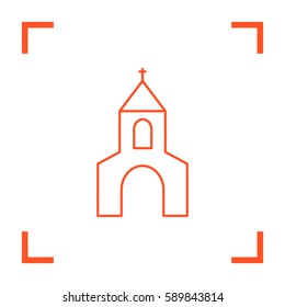 Church isolated minimal single flat icon. Religion vector icon for websites and mobile minimalistic flat design.