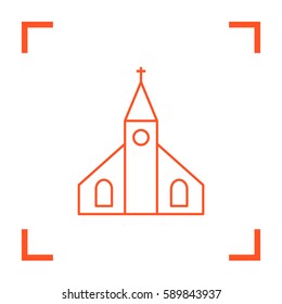 Church isolated minimal single flat icon. Religion vector icon for websites and mobile minimalistic flat design.