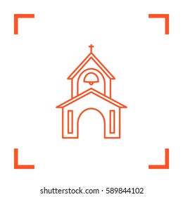 Church isolated minimal single flat icon. Religion vector icon for websites and mobile minimalistic flat design.