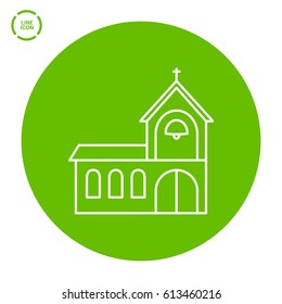 Church isolated minimal single flat icon. Religion vector icon for websites and mobile minimalistic flat design.