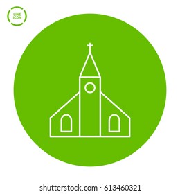 Church isolated minimal single flat icon. Religion vector icon for websites and mobile minimalistic flat design.
