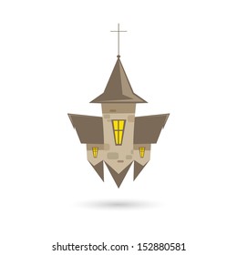 Church isolated on a white backgrounds, vector illustration