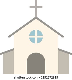 Eine Kirche einzeln auf Vektorgrafik.