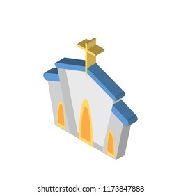 Church isometric left top view 3D icon