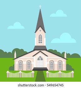 Church Landmark - Flat Design