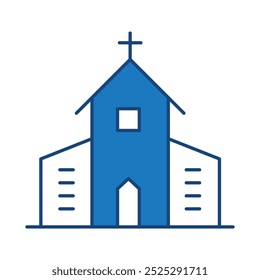Church Line Editable Stroke Icons. Christianity, Religious, Religion, Worship, Architecture, Buildings Icons Vector Illustration