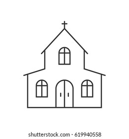 Church line icon