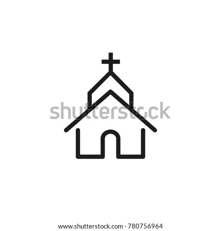 Church line icon