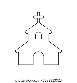 Church line icon design trendy illustration. flat sign