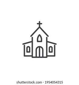 Church Line Icon Linear Style Sign Stock Vector (Royalty Free ...