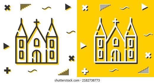 church line icon. Simple outline style.church linear sign. Vector illustration isolated on white background. Editable stroke EPS 10