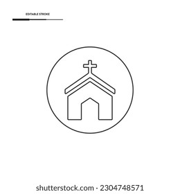 Church Line Icon Vector Design.