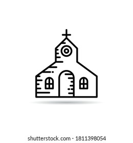 church line icon vector illustration