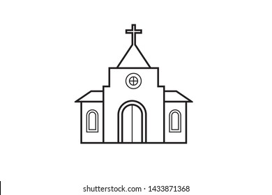church line icon vector on white background 