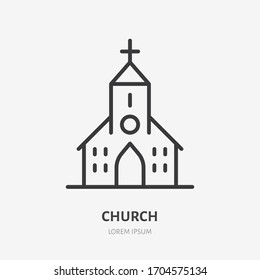 Religion Clipart-church building with steeple and trees vector illustration  clip