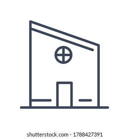 church line style icon design, Religion culture belief religious faith god spiritual meditation and traditional theme Vector illustration