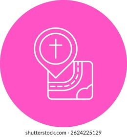 Kirche Linie Vektor Icon Design
