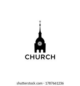 church logo black vector logo