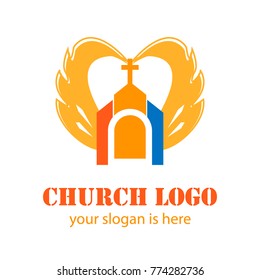 Church Logo. Church Building.