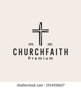 Church logo. Christian or catholic symbols. Cross symbol of the Holy Spirit	