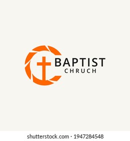Church logo. Christian or catholic symbols. Cross symbol of the Holy Spirit