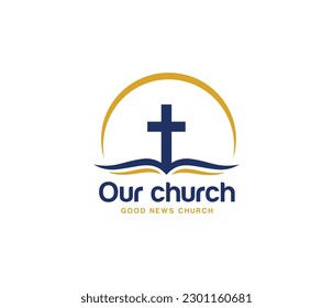 church logo. Christian cross logo vector