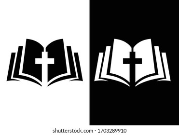 Church logo. Christian sign symbols. The Cross of Jesus