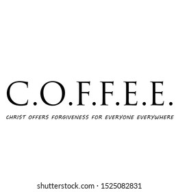 Church Logo, Christian symbol, typography for print or use as poster, card, flyer or T shirt