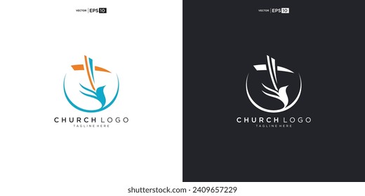 Church logo. Christian symbols. The Cross of Jesus