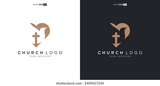 Church logo. Christian symbols. The Cross of Jesus