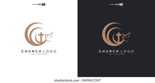 Church logo. Christian symbols. The Cross of Jesus