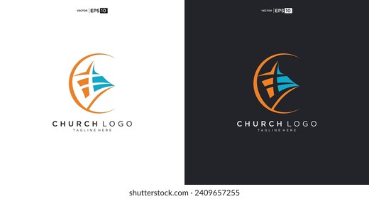 Church logo. Christian symbols. The Cross of Jesus