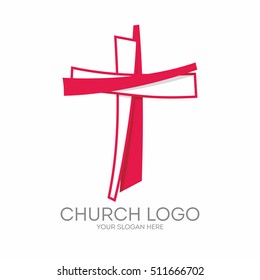 Church Logo. Christian Symbols. The Cross Of Jesus Christ.