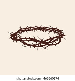Church logo. Christian symbols. Crown of thorns.