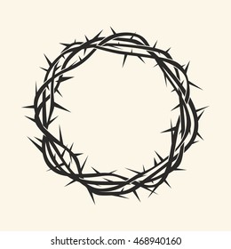 Church logo. Christian symbols. Crown of thorns.