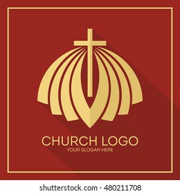 Church logo. Christian symbols. The greatness and the glory of Jesus Christ