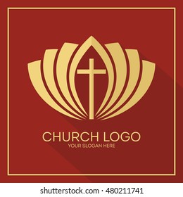 Church logo. Christian symbols. The greatness and the glory of Jesus Christ