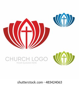 Church logo. Christian symbols. The greatness and the glory of Jesus Christ
