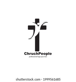 Church logo. Christian symbols vector illustration design
