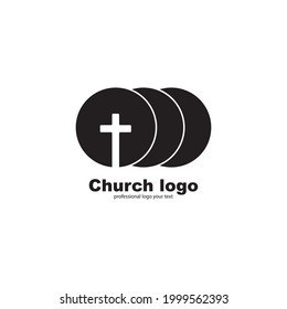 Church logo. Christian symbols vector illustration design
