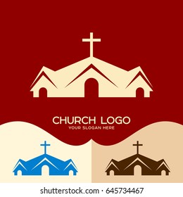 Church logo. Cristian symbols. House of God
