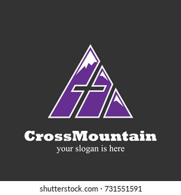 Church Logo. Cross and Mountain.