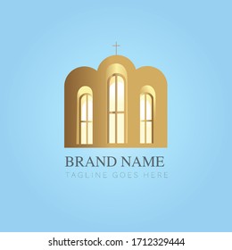 Church Logo Design. Creative Church Christian Icon Design and business template.