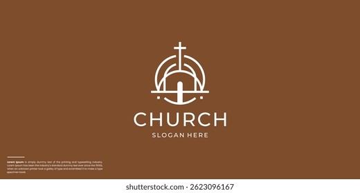 O design do logotipo da Igreja inspira o conceito de ideia.