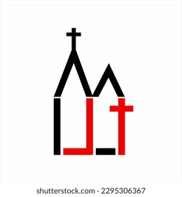 Church logo design with letters I, J and T.