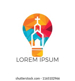 Church logo design. Ministry Logo Design for Church. The Lamp of Jesus Christ. God's lamp sign.