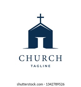 Church Logo Design Template Stock Vector (Royalty Free) 1342789526