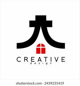 Church logo design with a unique letter A concept.