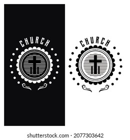 church logo design vector vector